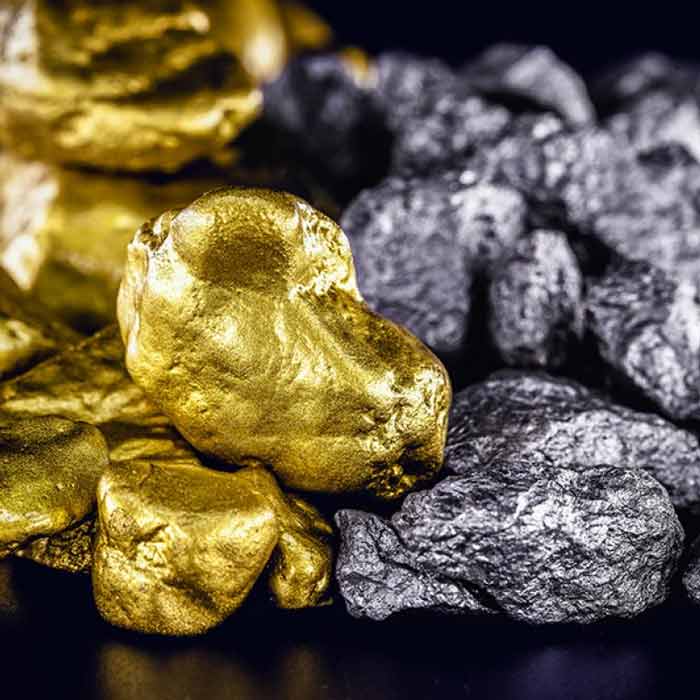 Är guld och silver magnetiska material?